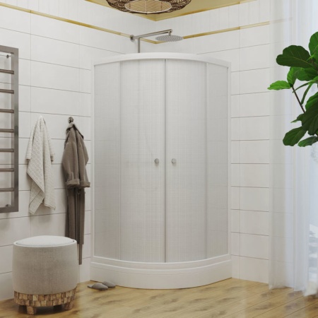 Душевое ограждение Стандарт 90х90 А  лён Уголок Тритон с низким поддоном Triton 