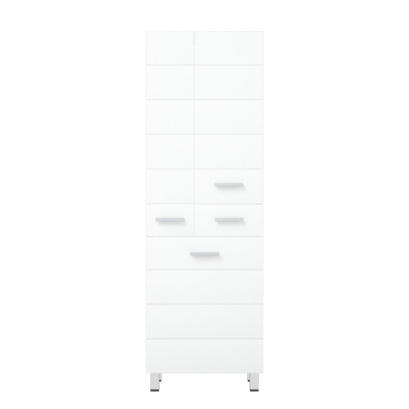 Шкаф-пенал Corozo Денвер 60 Z1 белый глянец с бельевой корзиной