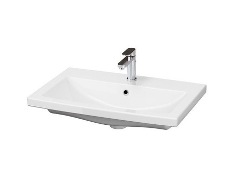 Тумба с раковиной 1Marka New Aris 70Н 2я. белый глянец