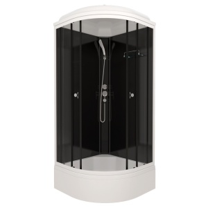 Кабина душевая Triton ТОП В 90х90, средний поддон черная стойка