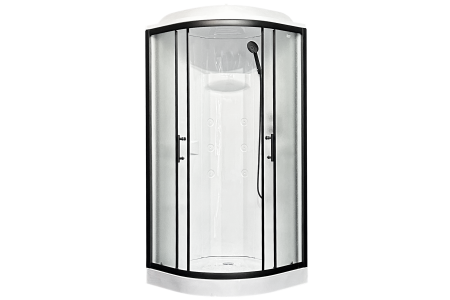 Душевая кабина Practic RB 90HK1-M-BL (матовое) 90х90х217 черный профиль 