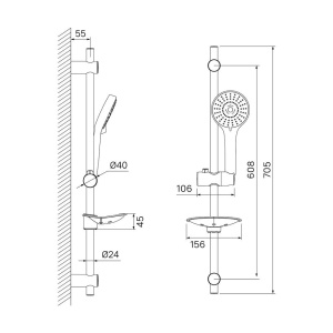 Душевой гарнитур, Aquajoy, IDDIS, AQU3F00I16