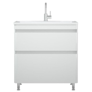 Тумба с раковиной Corozo Алабама 80 Z2 белый глянец напольная