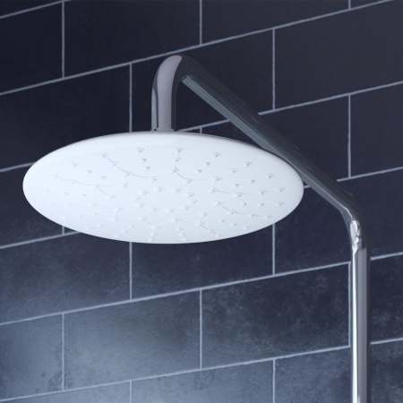 Смеситель для ванны с верхним душем, хром/белый, Cloud, IDDIS, CLOSB00i06