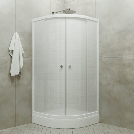 Душевое ограждение Стандарт 90х90 А  лён Уголок Тритон с низким поддоном Triton 