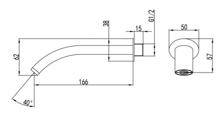 Излив для ванны Lemark LM8024С встраиваемый