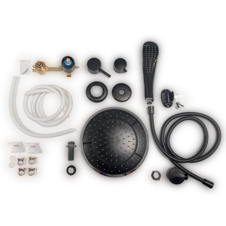 Душевая Кабина Грэй-Блэк 90*90 В средний поддон 