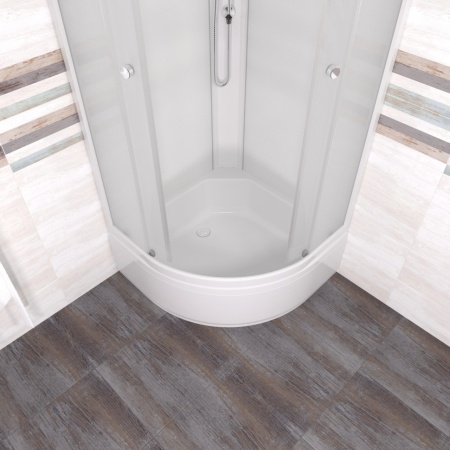 Душевая Кабина Вельвет 80*80 В полукруг средний поддон 