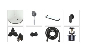 Душевая кабина Domani-Spa Simple с крышей  99 mid V1.2 (90х90 см) Black Accents средний  поддон   АКЦИЯ!!!кабина в наличии