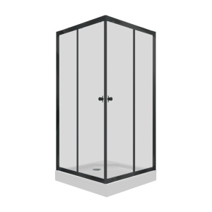 Душевое ограждение Вента-Блэк 90x90 с поддоном 