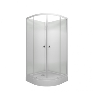 Душевая кабина полукруг Тритон  Лайт А 90х90х191,5 (без крыши) стекло градиент, низкий поддон, душ. набор ТРИТОН 