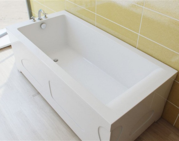 Ванна из искусственного камня Эстет Дельта 180х80 с возможностью изменения размера (комплект) с подставкой и сливом