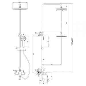 Смеситель Lemark Poseidon LM4262C для ванны и душа