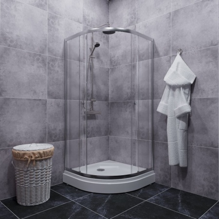 Душевое ограждение Triton Альфа-Хром 80*80*202 с поддоном