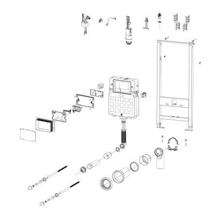 Система инсталляции для унитазов Triton-Pro EVO8015N с кнопкой 