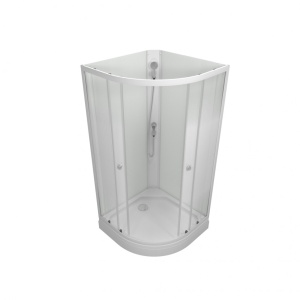 Душевая кабина полукруг Тритон  Лайт А 90х90х191,5 (без крыши) стекло градиент, низкий поддон, душ. набор ТРИТОН 