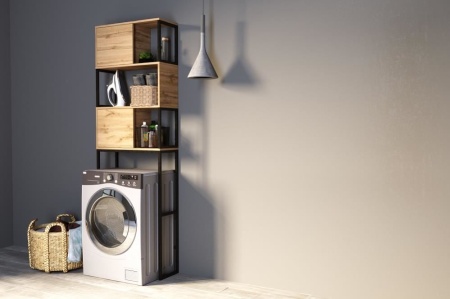 Шкаф 1Marka Grunge Loft 66*200 дуб вотан для установки над стиральной машиной