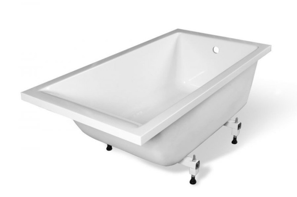 Ванна из искусственного камня Эстет Дельта 150А 150х70 с возможностью изменения размера (комплект) с подставкой и сливом