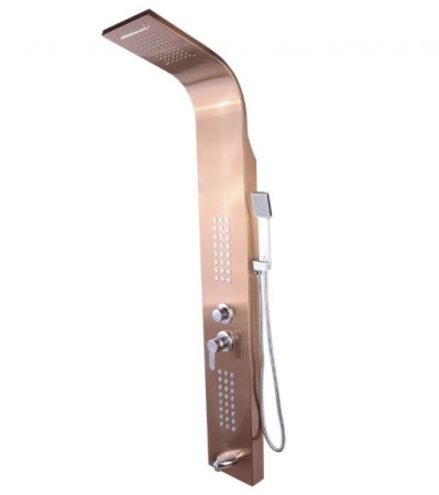 Душевая панель Maxonor MN2512 с функцией гидромассажа розовое золото