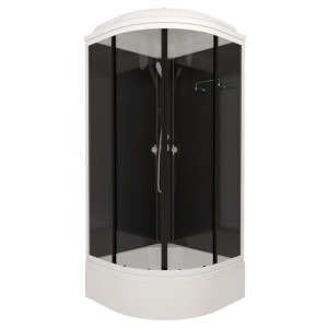 Кабина душевая Triton ТОП В 90х90, средний поддон черная стойка