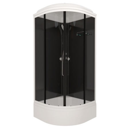 Кабина душевая Triton ТОП В 90х90, средний поддон черная стойка