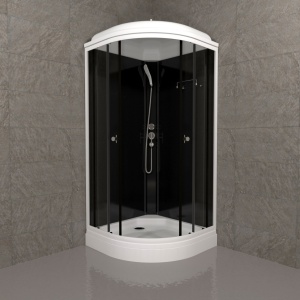 Душевая Кабина Тритон  Топ 90*90 А низкий поддон черная стойка 