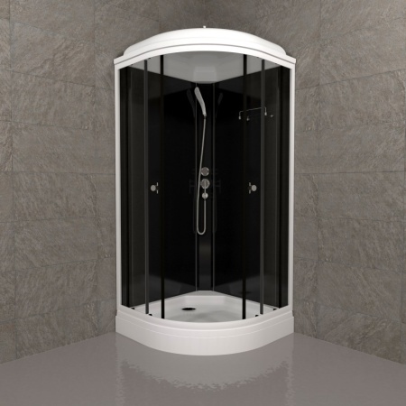 Душевая Кабина Тритон  Топ 90*90 А низкий поддон черная стойка 