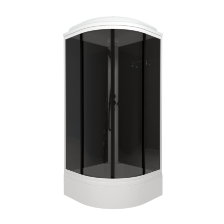 Душевая Кабина Грэй-Блэк 90*90 В средний поддон 