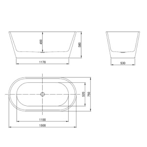 Ванна Тритон Oasis 150 отдельностоящая 