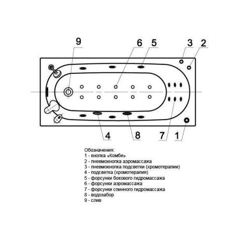 Акриловая ванна Aquatek Оберон 160х70 слив слева полный комплект с экраном