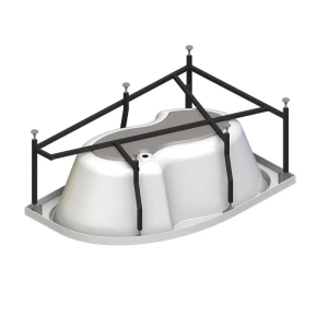 Акриловая ванна Vannesa Ирма 149х96 L комплект с экраном 