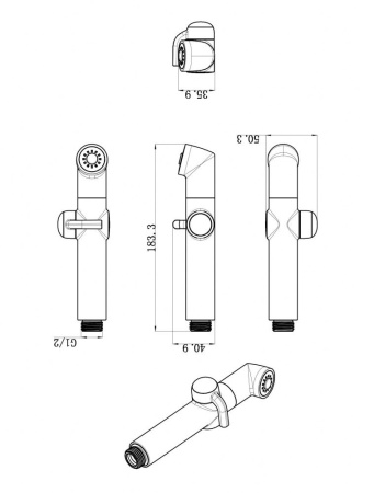 Комплект для биде Lemark LM8092С с гигиеническим душем