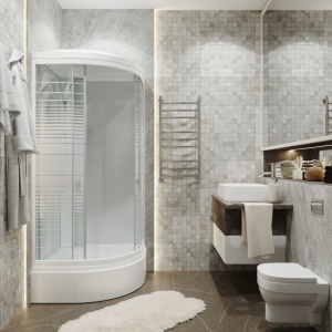 Душевая Кабина Тритон  Полосы 100*100 В ДН4 средний поддон 