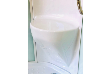 Душевая кабина RB 90HK6-WT (белое/прозрачное) 90x90x217  задняя стенка акриловая 