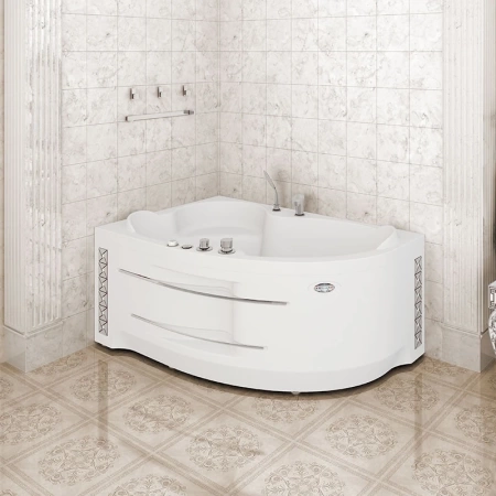 Акриловая ванна Vannesa Ирма 169х110 L комплект с экраном 