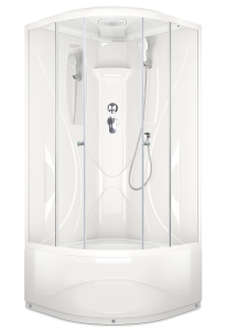 Душевая кабина Domani-Spa Elegance high V1.2 (90х90 см)  матовое Задняя стенка акриловая 