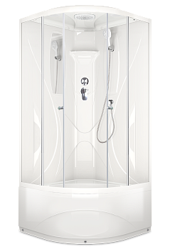 Душевая кабина Domani-Spa Elegance high V1.2 (90х90 см)  матовое Задняя стенка акриловая 