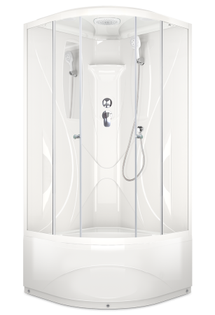 Душевая кабина Domani-Spa Elegance high V1.2 (90х90 см)  матовое Задняя стенка акриловая 