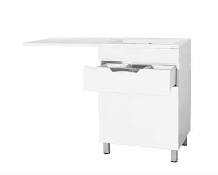 Тумба с раковиной Style Line Жасмин 120 R с бельевой корзиной под стиральную машину