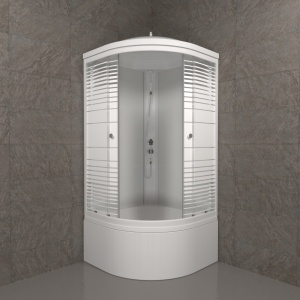 Душевая Кабина Тритон  Полосы 90*90 Б ДН4 высокий поддон 