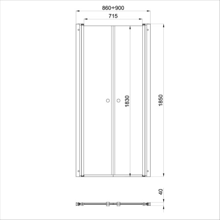 Душевая дверь Тритон  Дабл 90