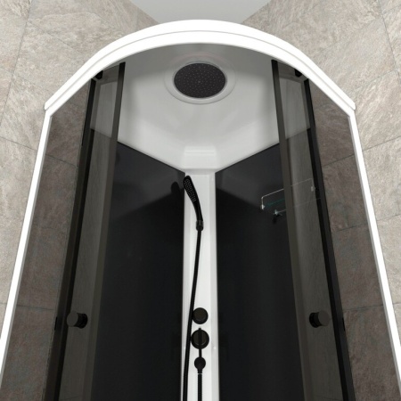 Душевая кабина Triton Грэй-Блэк В 90x90 средний поддон тонированное стекло 