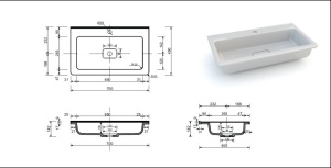 Тумба с раковиной Style Line Марелла Люкс 70 подвесная серая матовая