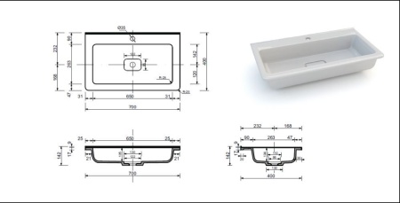 Тумба с раковиной Style Line Марелла Люкс 70 подвесная серая матовая