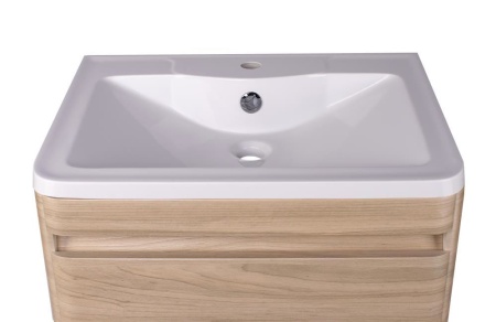 Тумба с раковиной Style Line Атлантика 60 подвесная ясень перламутр