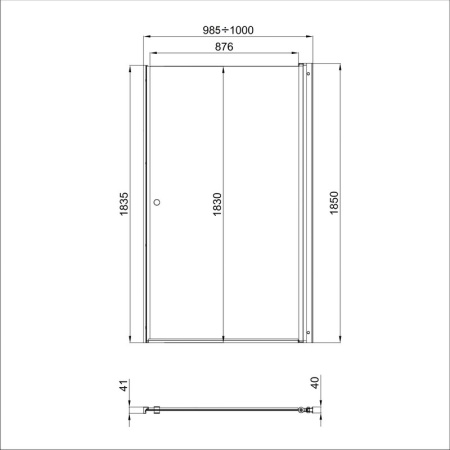 Душевая дверь в нишу Тритон "Уно" 70x185