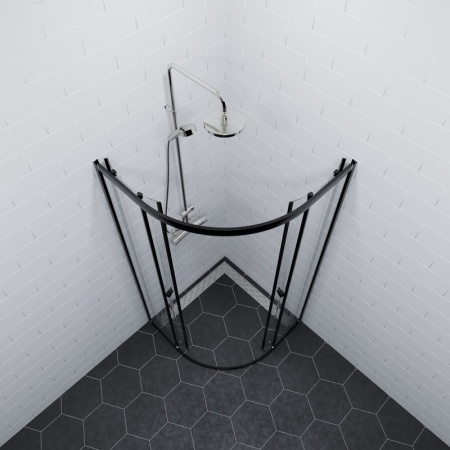 Душевой уголок "Альфа-Блэк", без поддона 1000x1000x1850