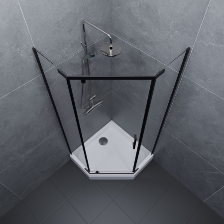 Душевой уголок "Дека-Блэк", без поддона 900x900x1900