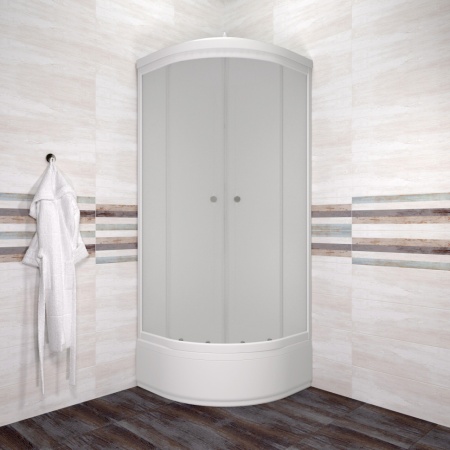 Душевая Кабина Вельвет 80*80 В полукруг средний поддон 