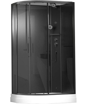  Душевая кабина Timo Premium Ilma 902 R Black 120*80*203 без крыши